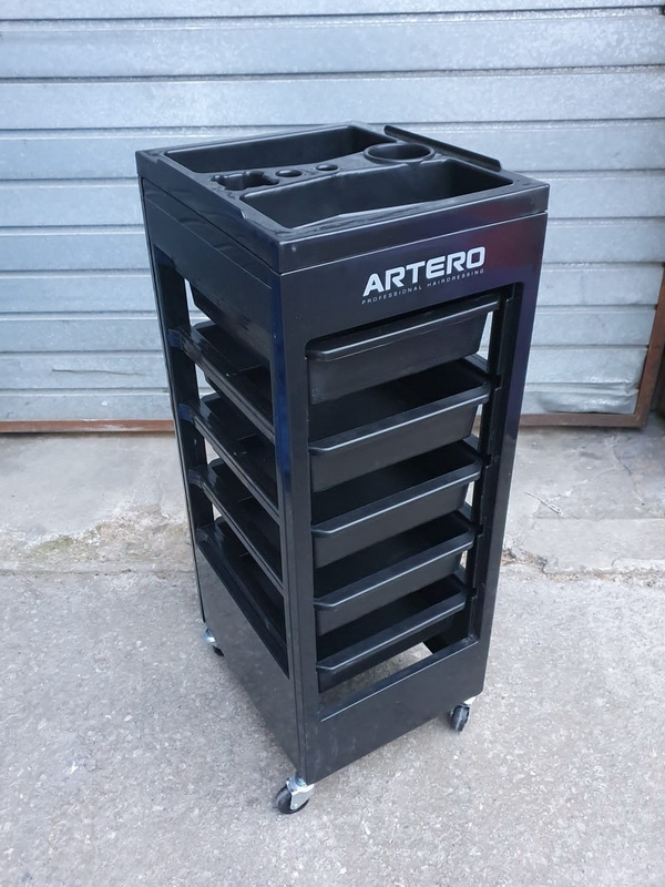 carro auxiliar 4r peluqueria plast negro 90x32x38_5 1u